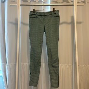Navy and green houndstooth work pants (b2)